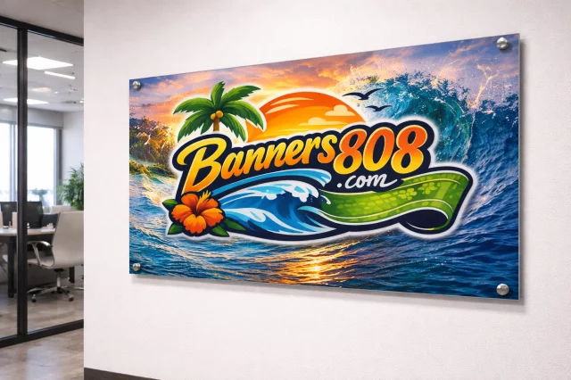 Acrylic Sign with Metal Standoffs