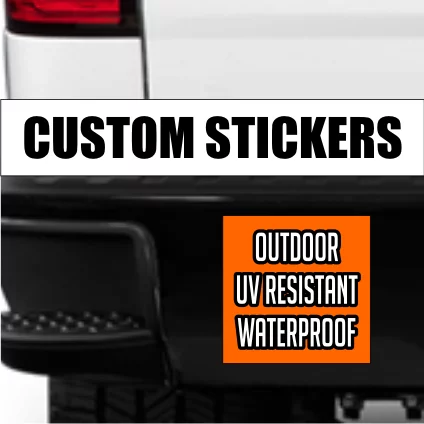 SQUARE - Outdoor Vinyl UV Stickers - BULK DISCOUNT